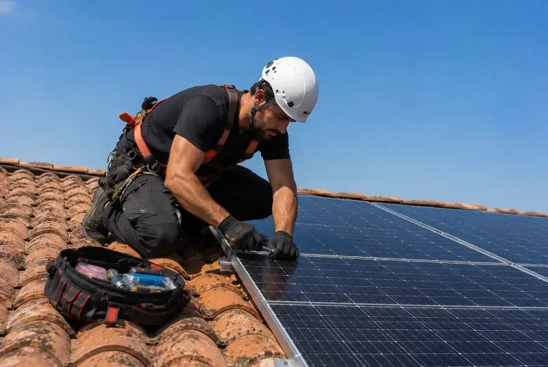 Maintenance et monitoring de panneaux solaires à Sainte-Hermine